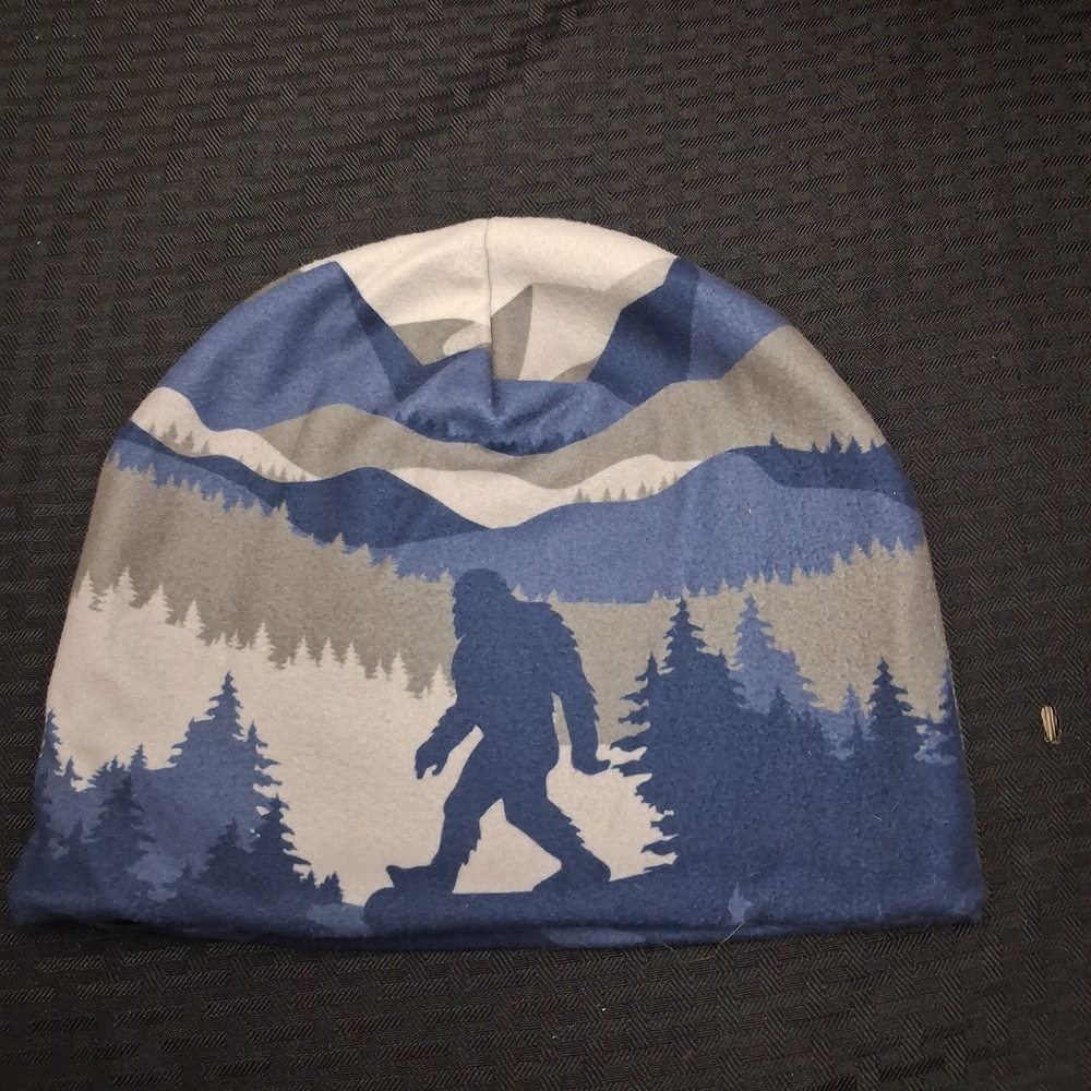 Stylish Blue and Gray Snowboarder Kids Beanie